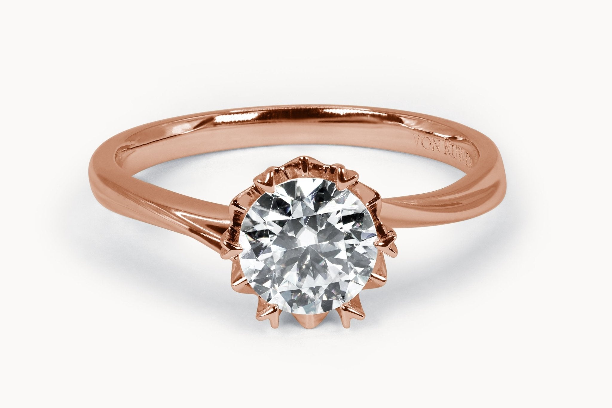 Shooting Star Ring – Hochwertiger Schmuck: Ring aus Moissanit in 14K Gelbgold von VON RUWEN